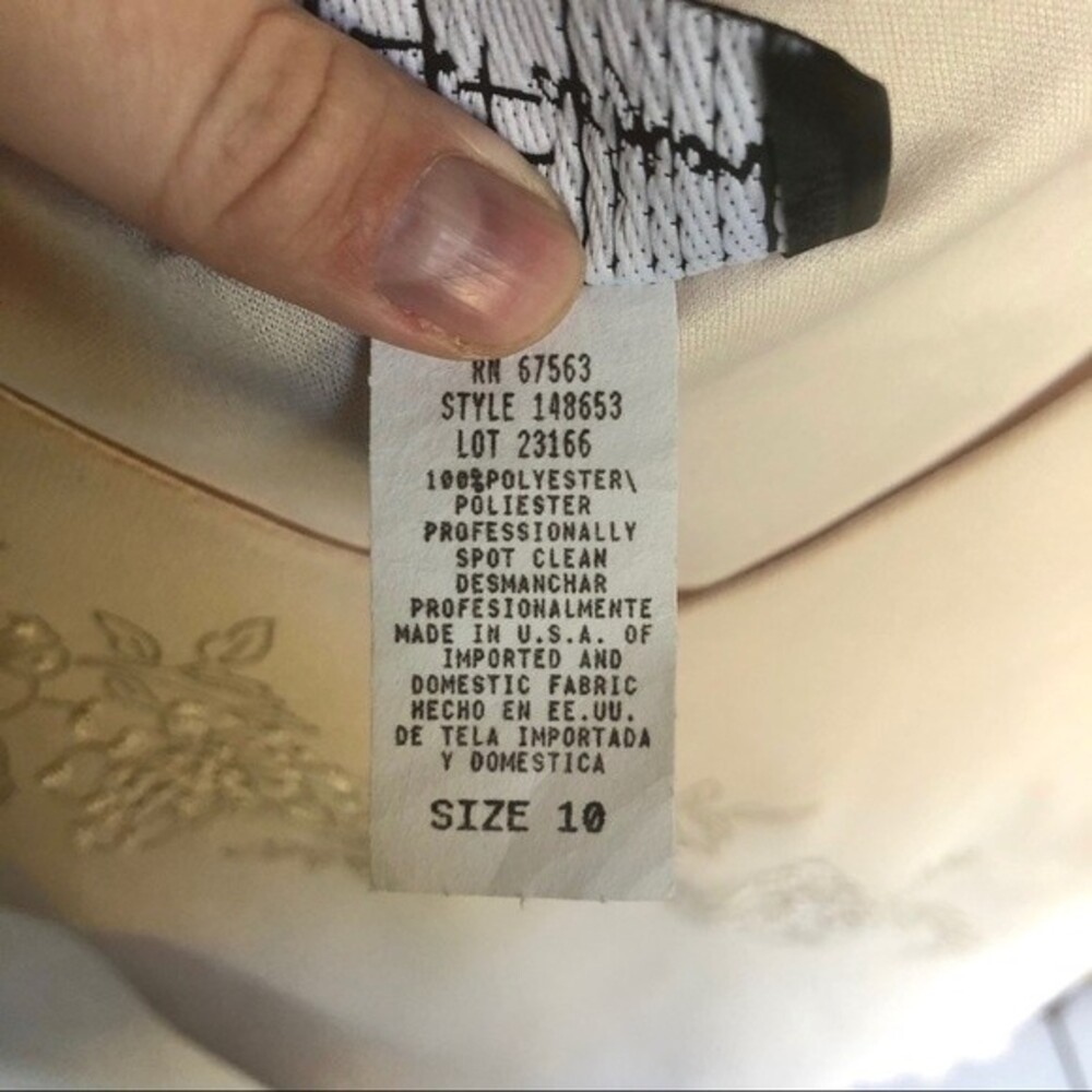 S.L. Fashions Vintage Floral V-Neck Dress NWT Size 10 Balletcore Minimalist - Picture 13 of 16